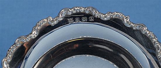 A pair of George V silver bon bon dishes,